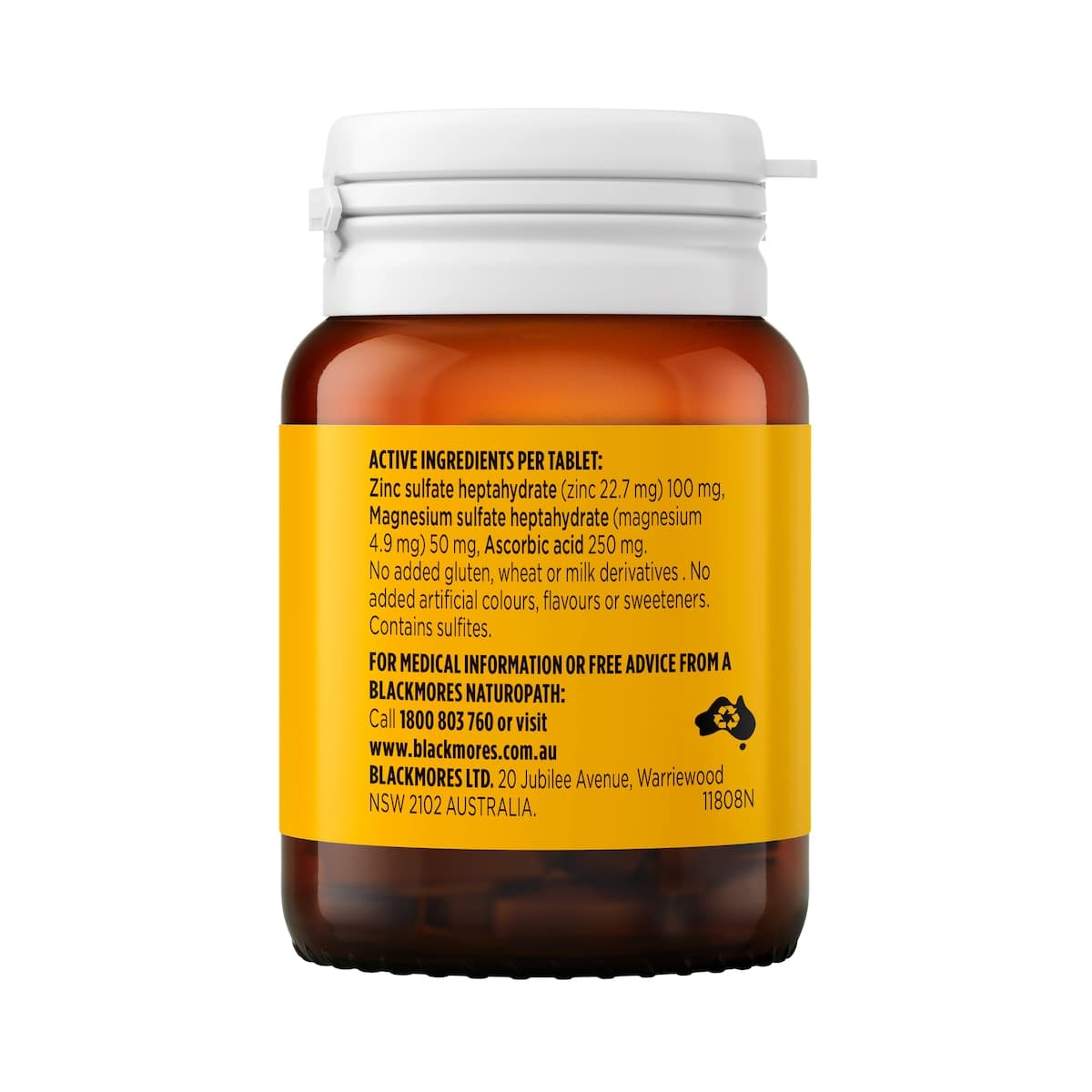 Thumbnail Blackmores ZinvitC250 50 Tablets