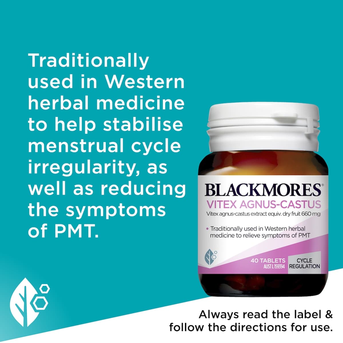 Thumbnail Blackmores Vitex Agnus Castus 40 Tablets