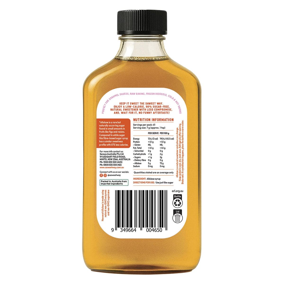 Thumbnail Saweet Way Pure Allulose Natural Sweetener Syrup 430g