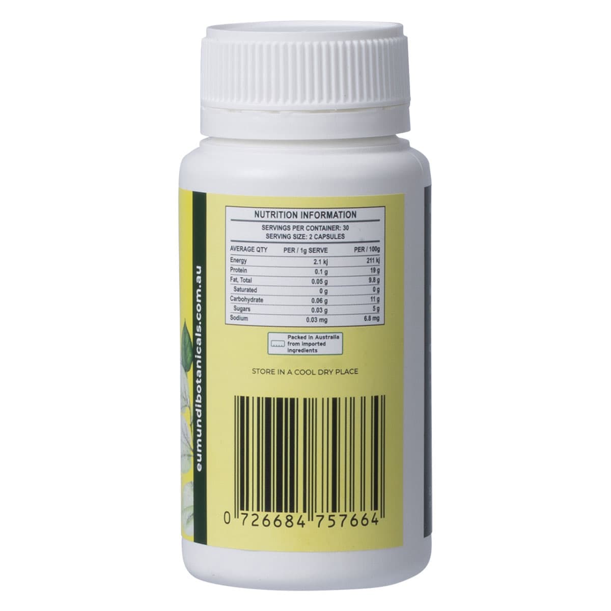Thumbnail Eumundi Botanicals Nattokinase Natural Soy Enzyme 60 Capsules