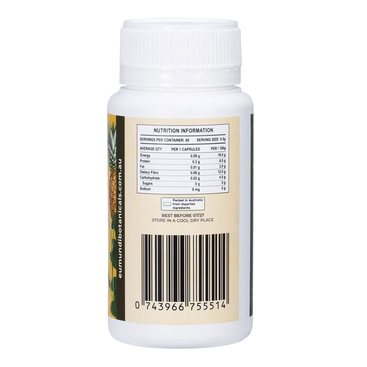 Thumbnail Eumundi Botanicals Curcumin Pepper Bromelain 60 Capsules
