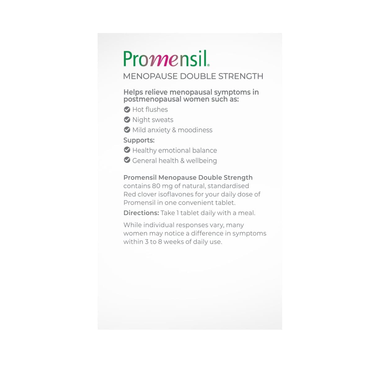 Thumbnail Promensil Menopause Double Strength 60 Tablets