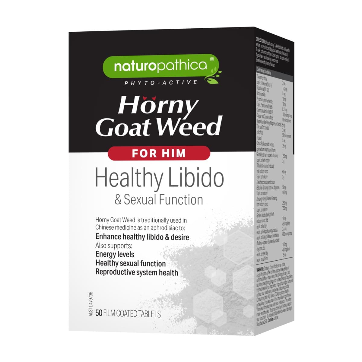 Thumbnail Naturopathica Horny Goat Weed for Him 50 Tablets