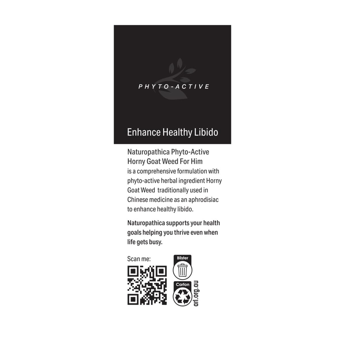 Thumbnail Naturopathica Horny Goat Weed for Him 50 Tablets