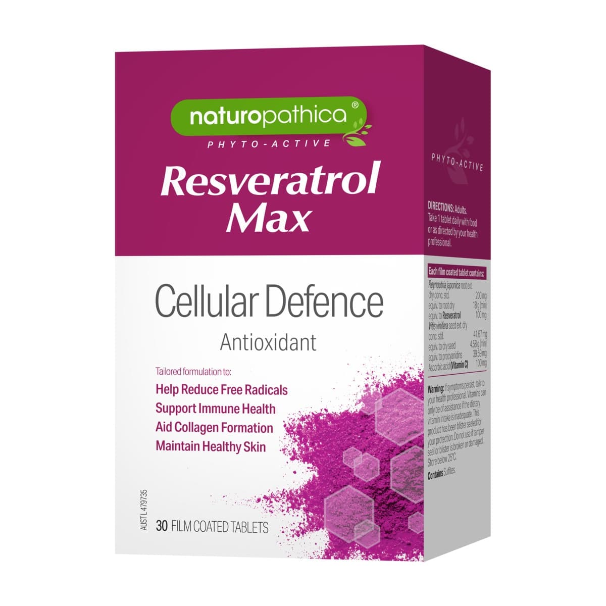 Thumbnail Naturopathica Resveratrol Max Antioxidant Rich 30 Tablets