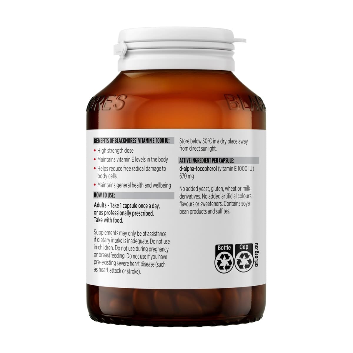 Thumbnail Blackmores Vitamin E 1000IU 100 Capsules