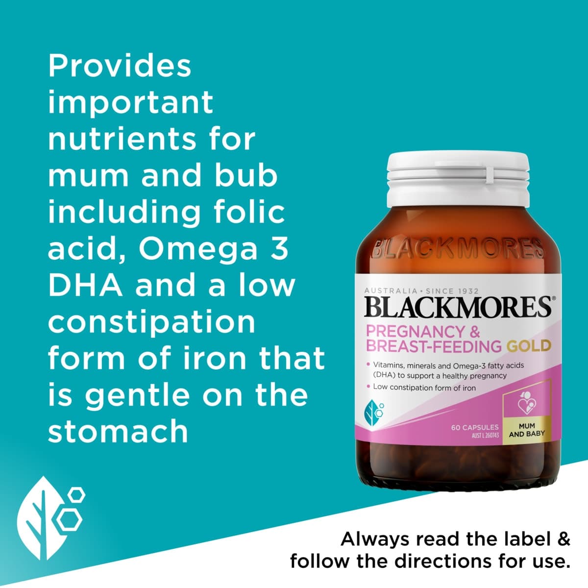 Thumbnail Blackmores Pregnancy & Breastfeeding Gold 60 Capsules