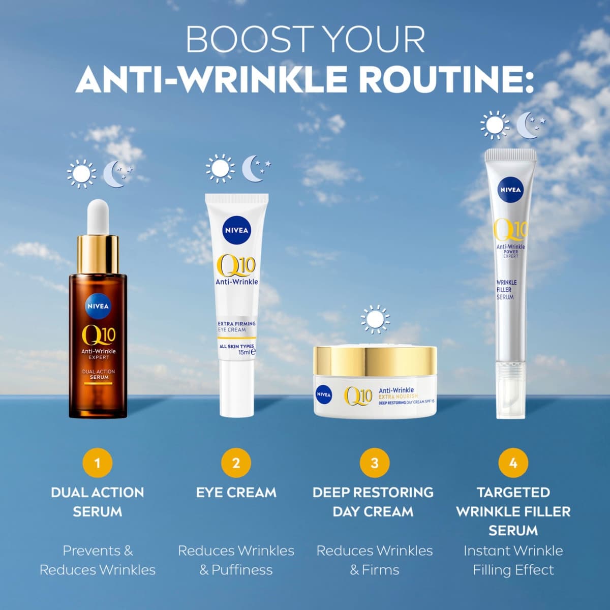 Thumbnail Nivea Q10 Anti-Wrinkle Extra Nourish Deep Restoring Day Cream SPF15 50ml