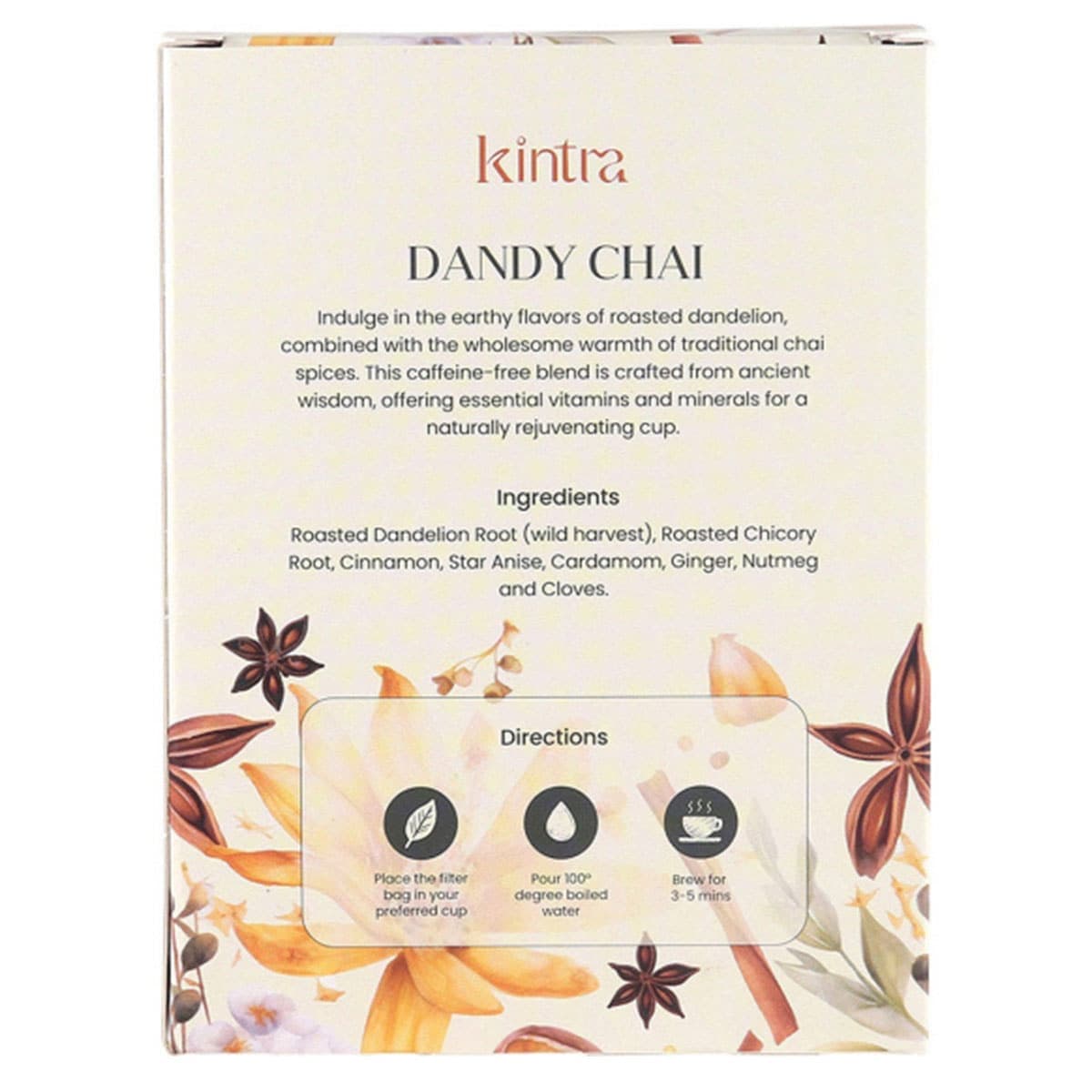 Thumbnail Kintra Foods Roasted Dandelion Chai Blend 32 Tea Bags