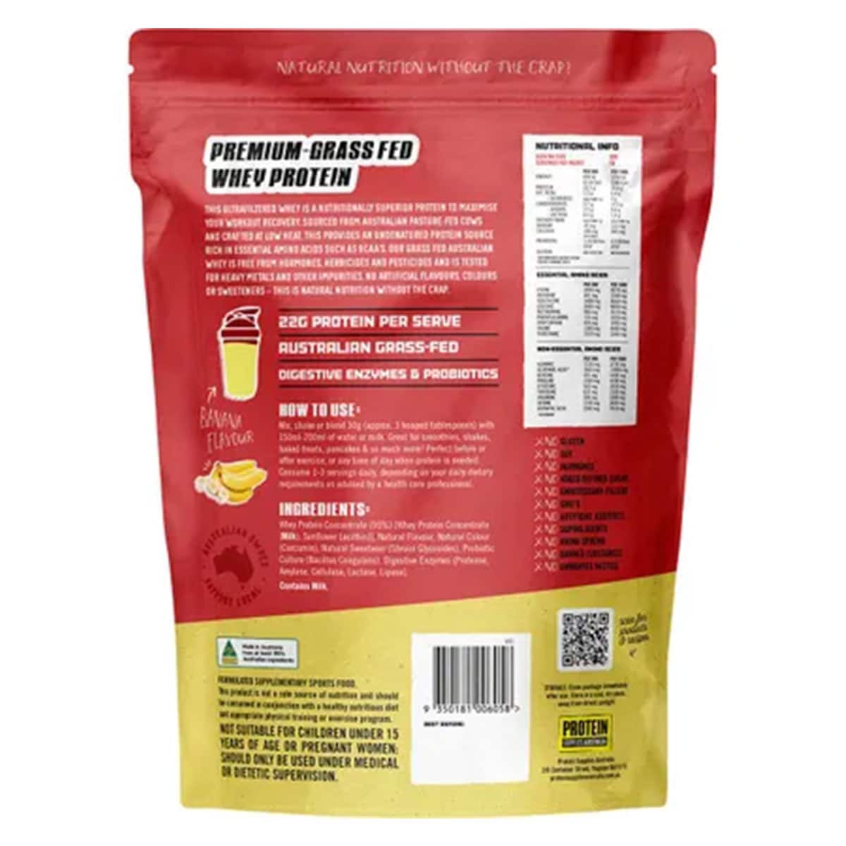 Thumbnail Protein Supplies Australia Whey Protein Powder Banana 500g