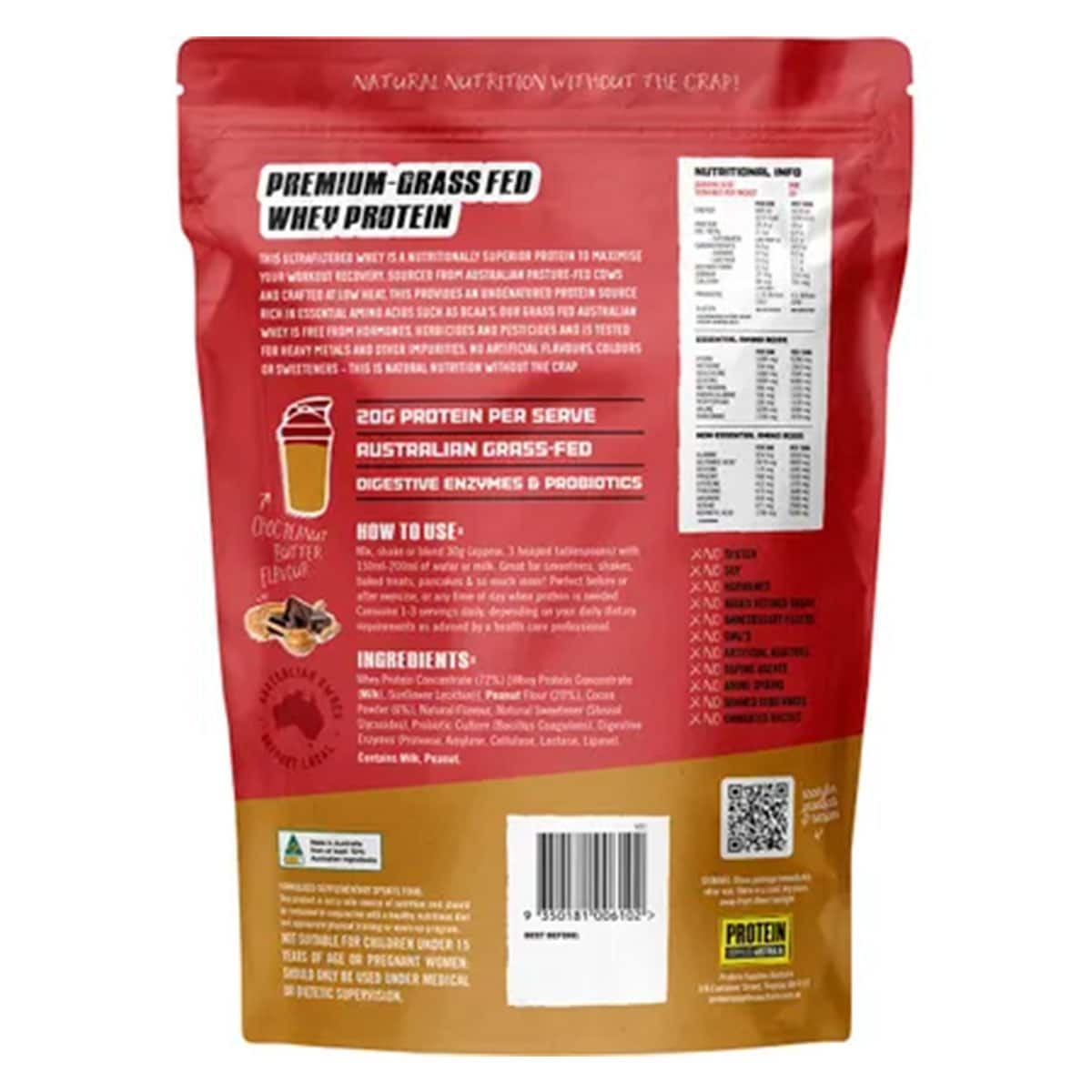 Thumbnail Protein Supplies Australia Whey Protein Powder Choc Peanut Butter 500g