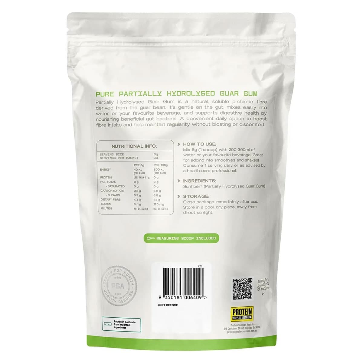 Thumbnail Protein Supplies Australia PHGG Fibre Unflavoured 150g