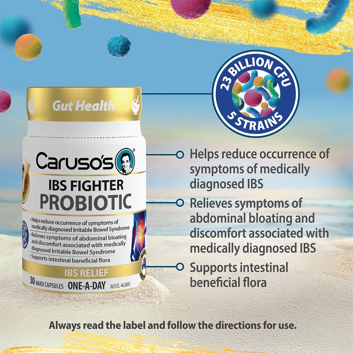 Thumbnail Carusos Probiotic - IBS Fighter 30 Capsules
