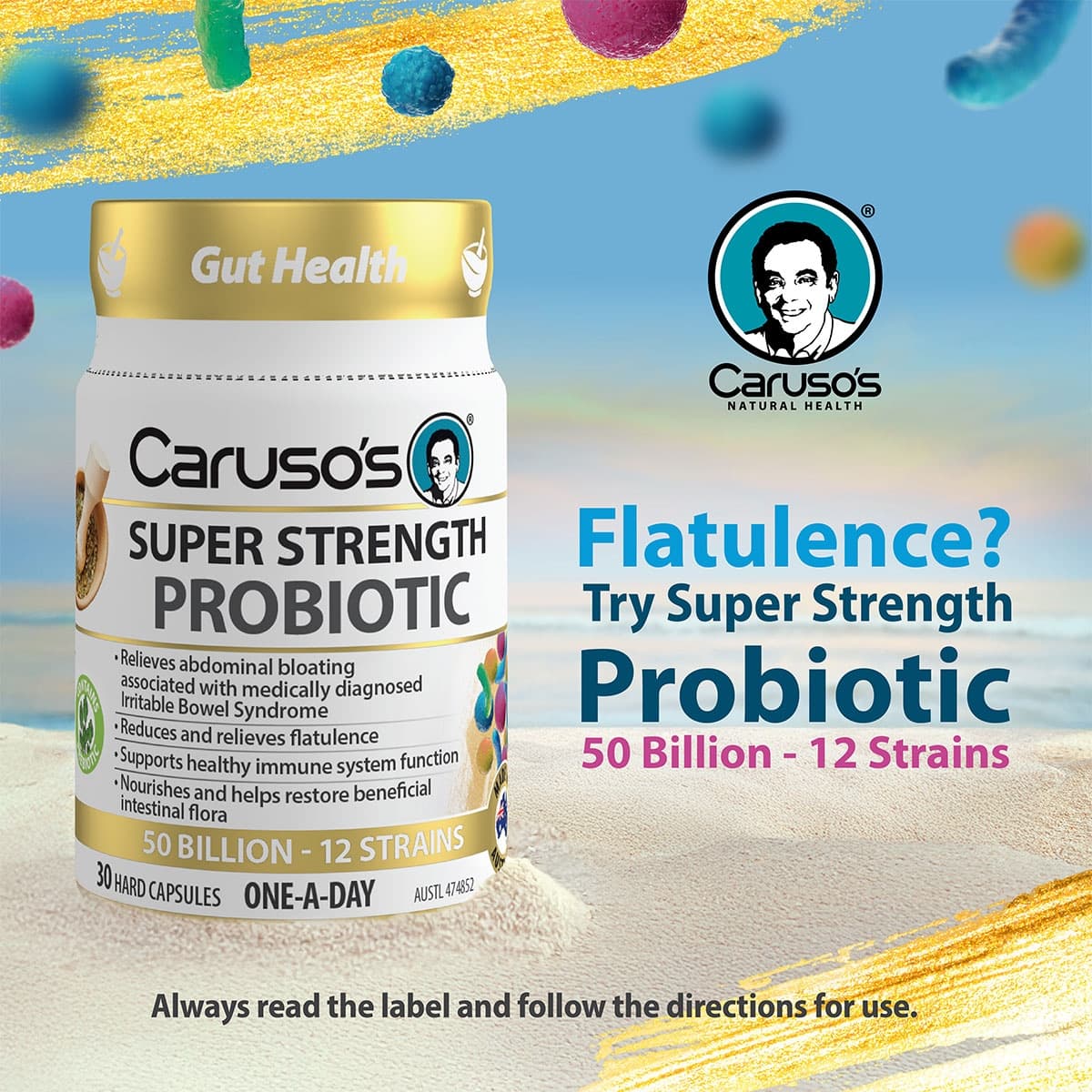 Thumbnail Carusos Probiotic - Super Strength 30 Capsules