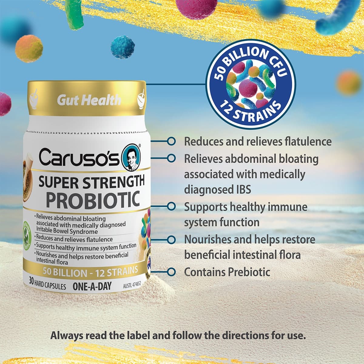 Thumbnail Carusos Probiotic - Super Strength 30 Capsules