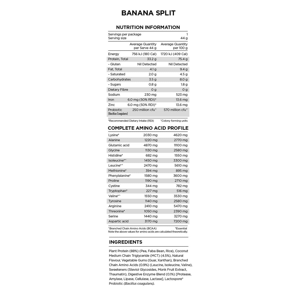 Thumbnail PranaOn Power Plant Protein Banana Split 2.5kg
