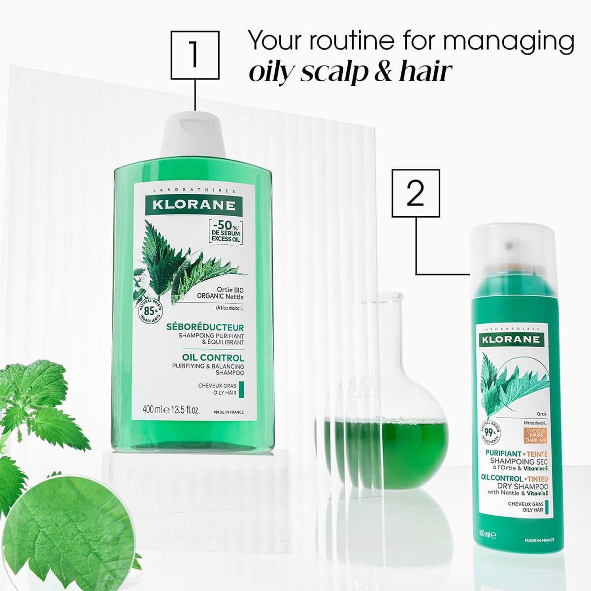 Thumbnail Klorane Dry Shampoo With Nettle Vitamin E Dark Hair 150ml