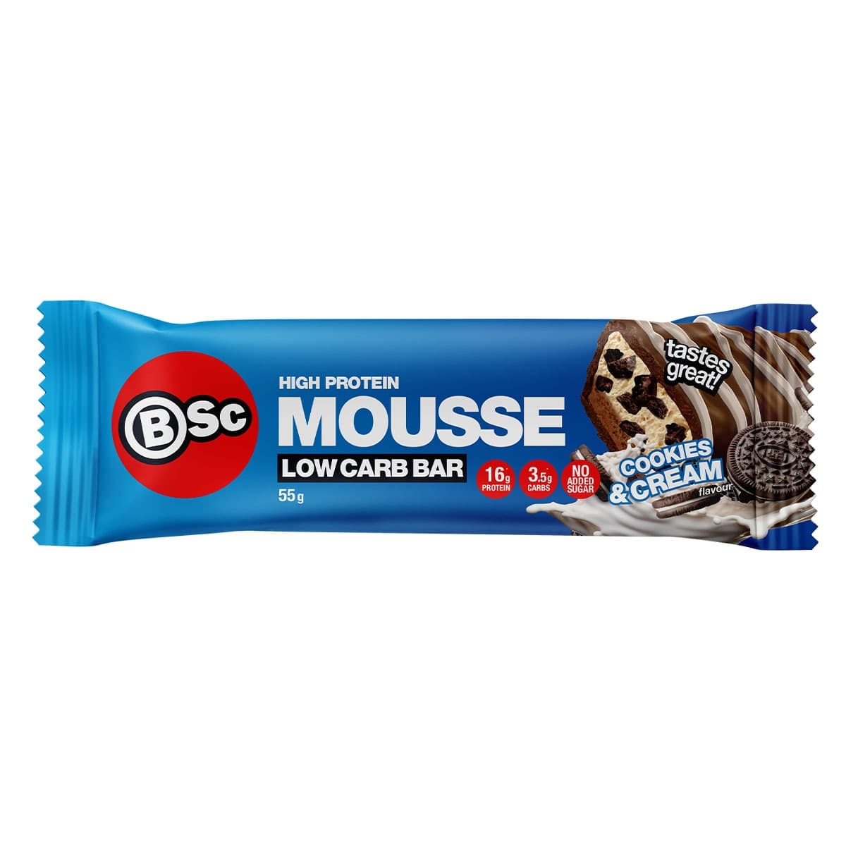 Thumbnail BSc High Protein Low Carb Mousse Bar Cookies & Cream 12 x 55g