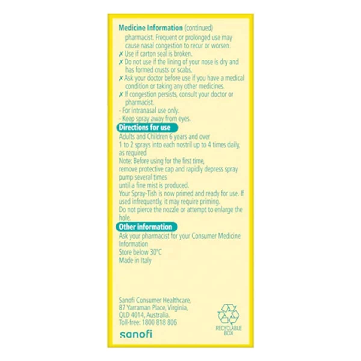 Thumbnail Spray-Tish Nasal Decongestant Rapid Relief 10ml 