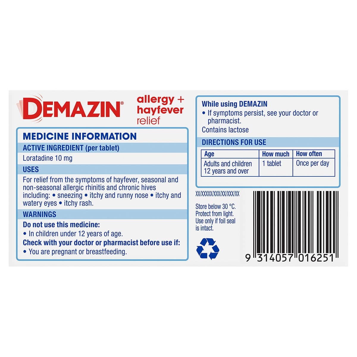 Thumbnail Demazin Allergy + Hayfever Rapid Relief 80 Tablets