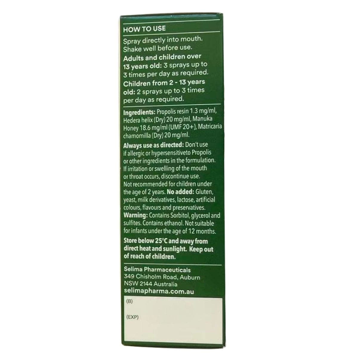 Thumbnail Ultra Nature Propolis & Manuka Oral Spray 30ml