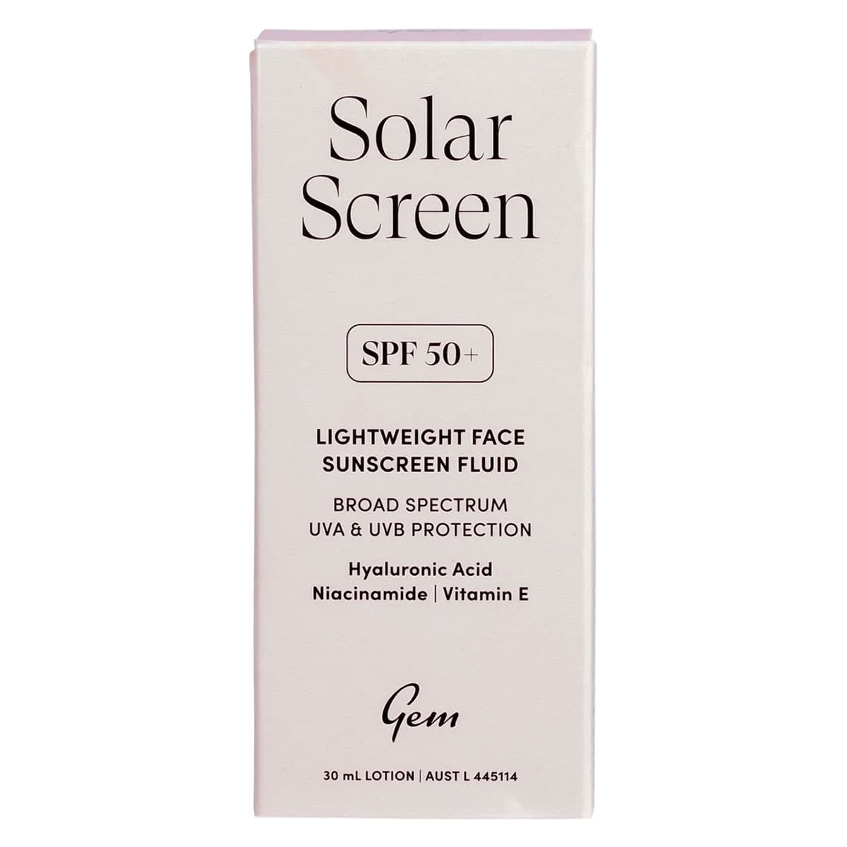 Thumbnail Gem Solar Screen SPF50+ Lightweight Face Sunscreen Fluid 30ml