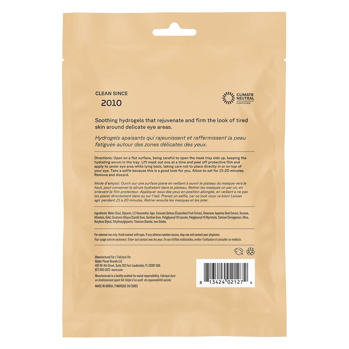 Thumbnail Acure Radically Rejuvenating Under Eye Hydrogels 4g