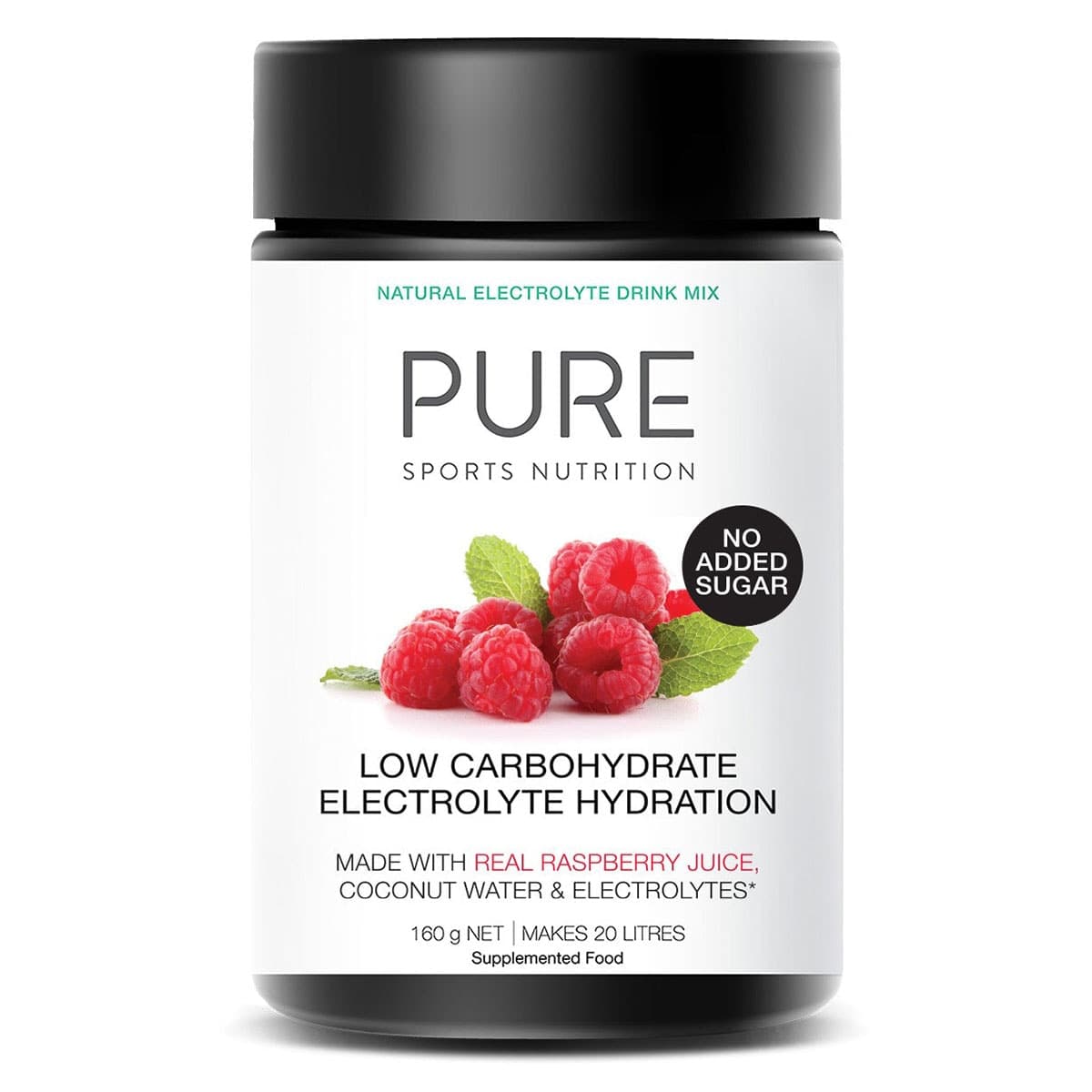 Thumbnail Pure Sports Nutrition Low Carb Electrolyte Hydration Powder Raspberry 160g