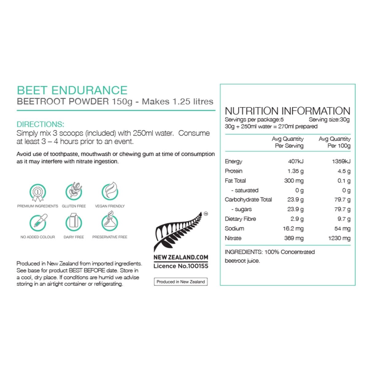 Thumbnail Pure Sports Nutrition Beet Endurance Powder 150g