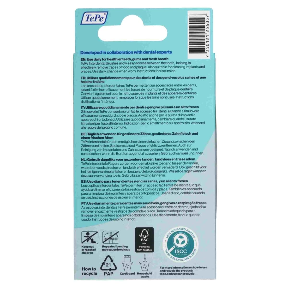 Thumbnail TePe Interdental Brush 0.5mm Red 6 Pack