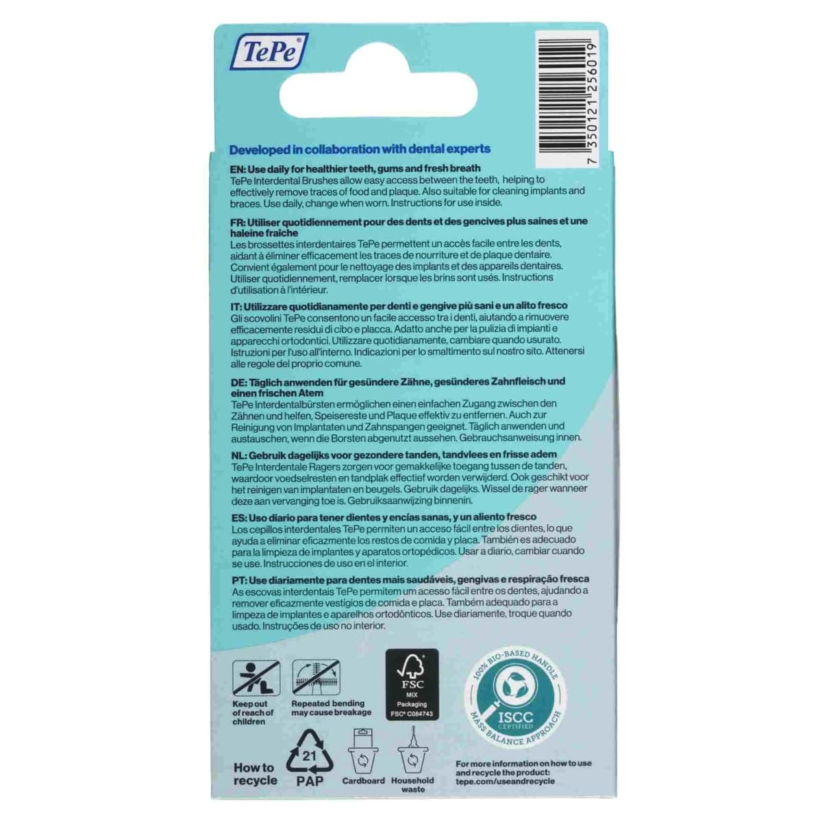 Thumbnail TePe Interdental Brush 0.6mm Blue 6 Pack