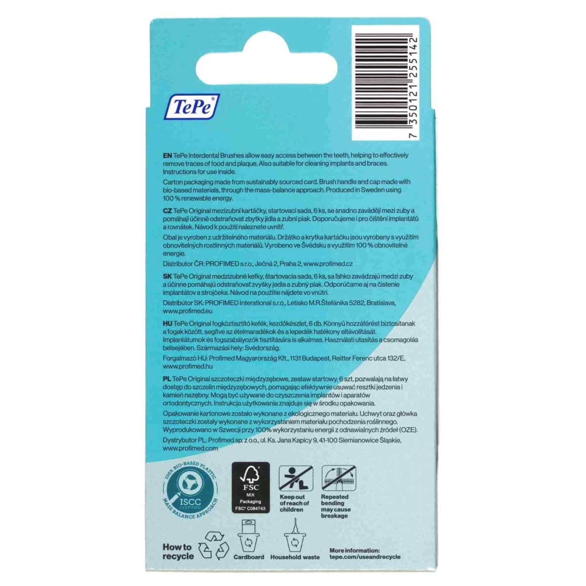 Thumbnail TePe Interdental Brush 0.4mm Pink 6 Pack
