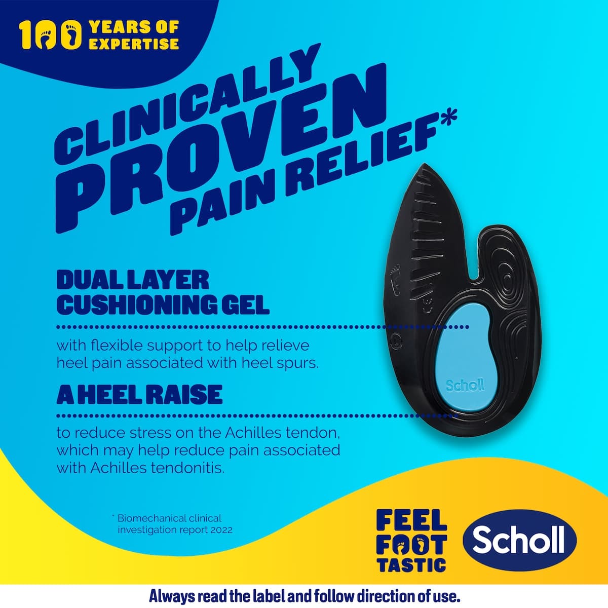 Thumbnail Scholl In-balance Heel Pain Relief Orthotic Insole Medium 1 Pair