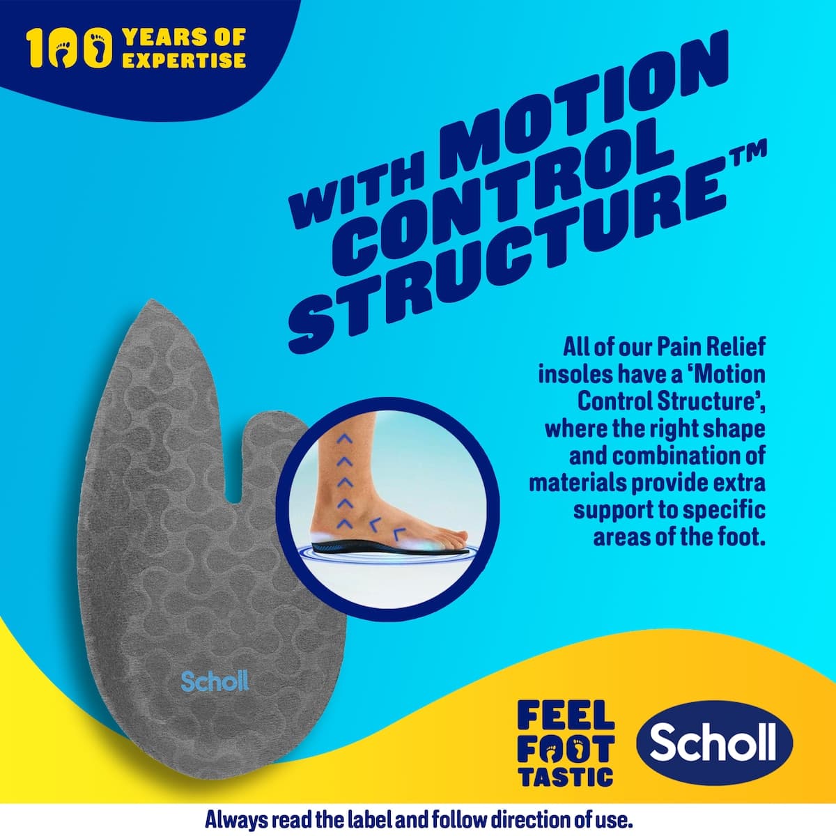 Thumbnail Scholl In-balance Heel Pain Relief Orthotic Insole Medium 1 Pair