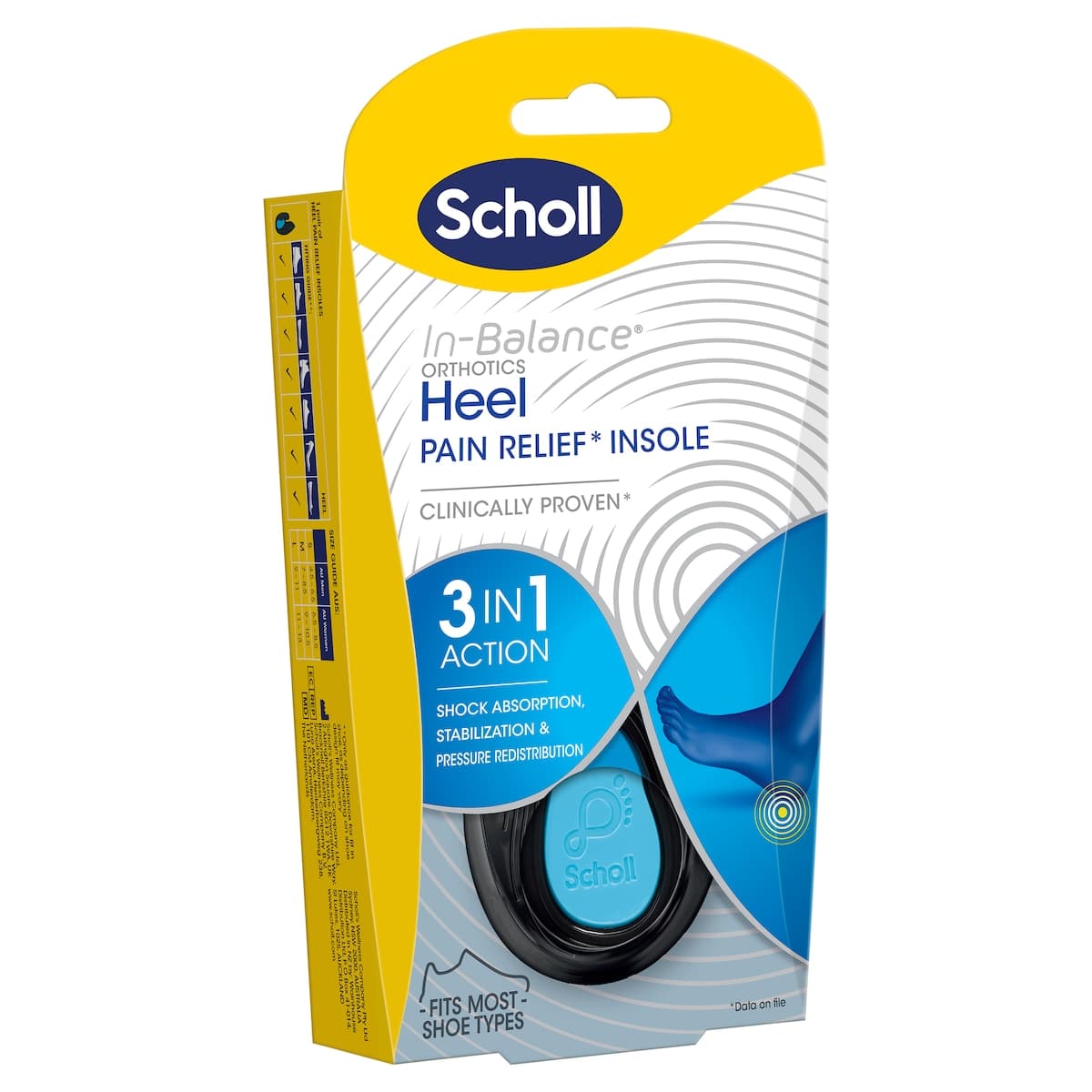 Thumbnail Scholl In-balance Heel Pain Relief Orthotic Insole Medium 1 Pair