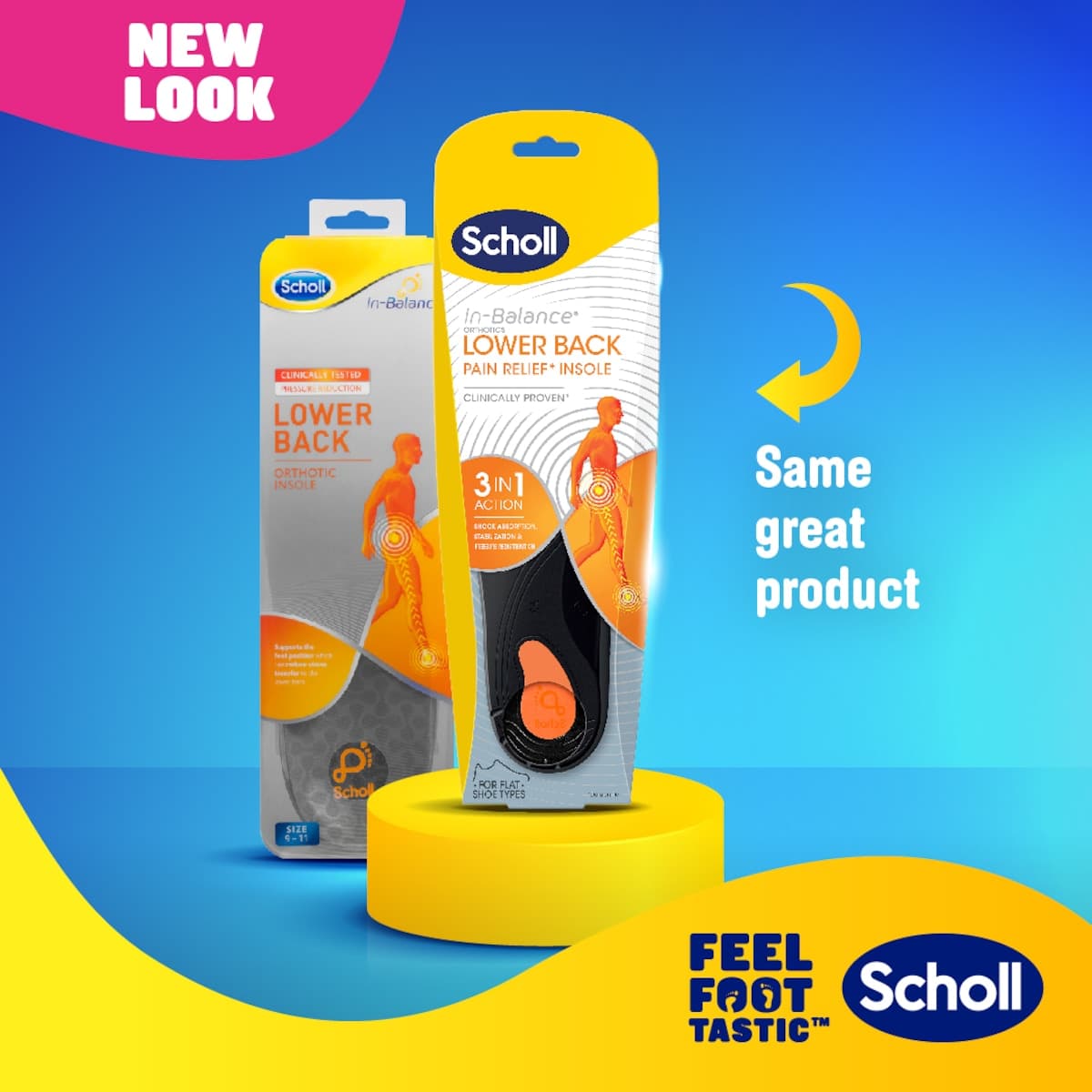 Thumbnail Scholl In-balance Lower Back Pain Relief Orthotic Insole Large 1 Pair