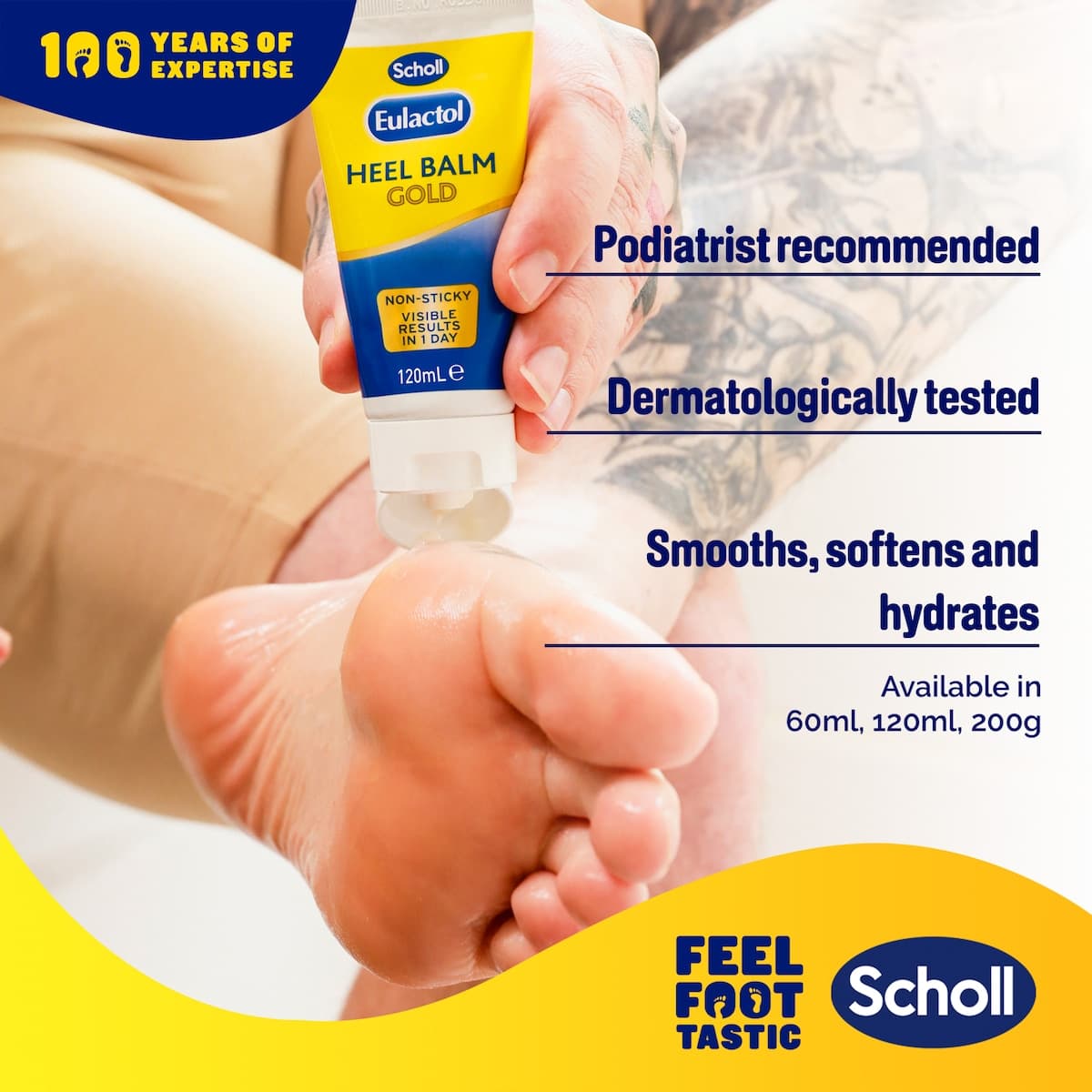 Thumbnail Scholl Eulactol Heel Balm Gold 120ml