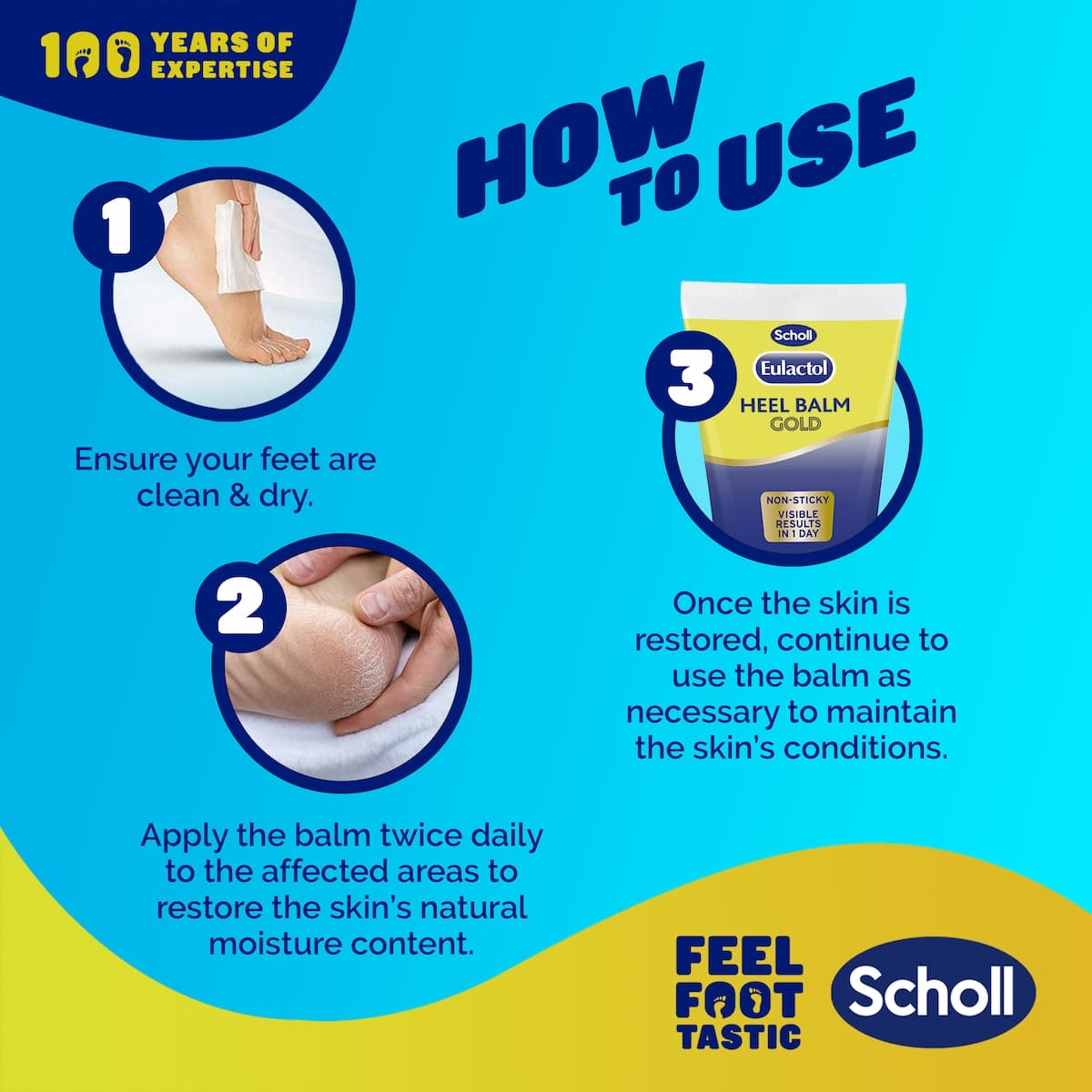 Thumbnail Scholl Eulactol Heel Balm Gold 120ml