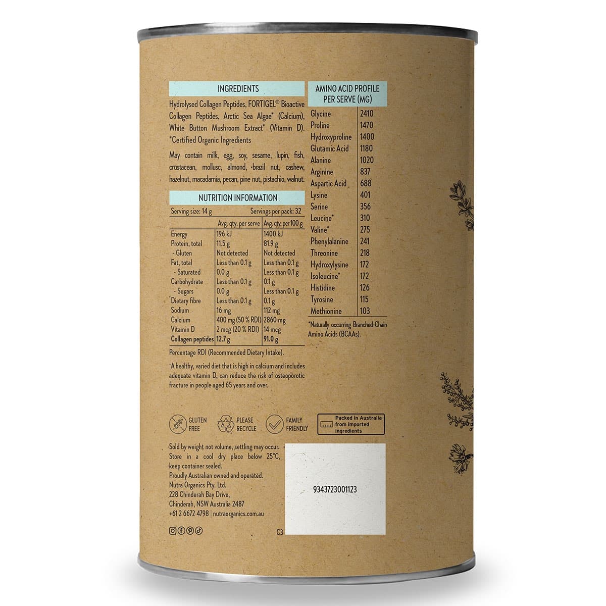 Thumbnail Nutra Naturals Collagen Joints & Bones Powder 450g