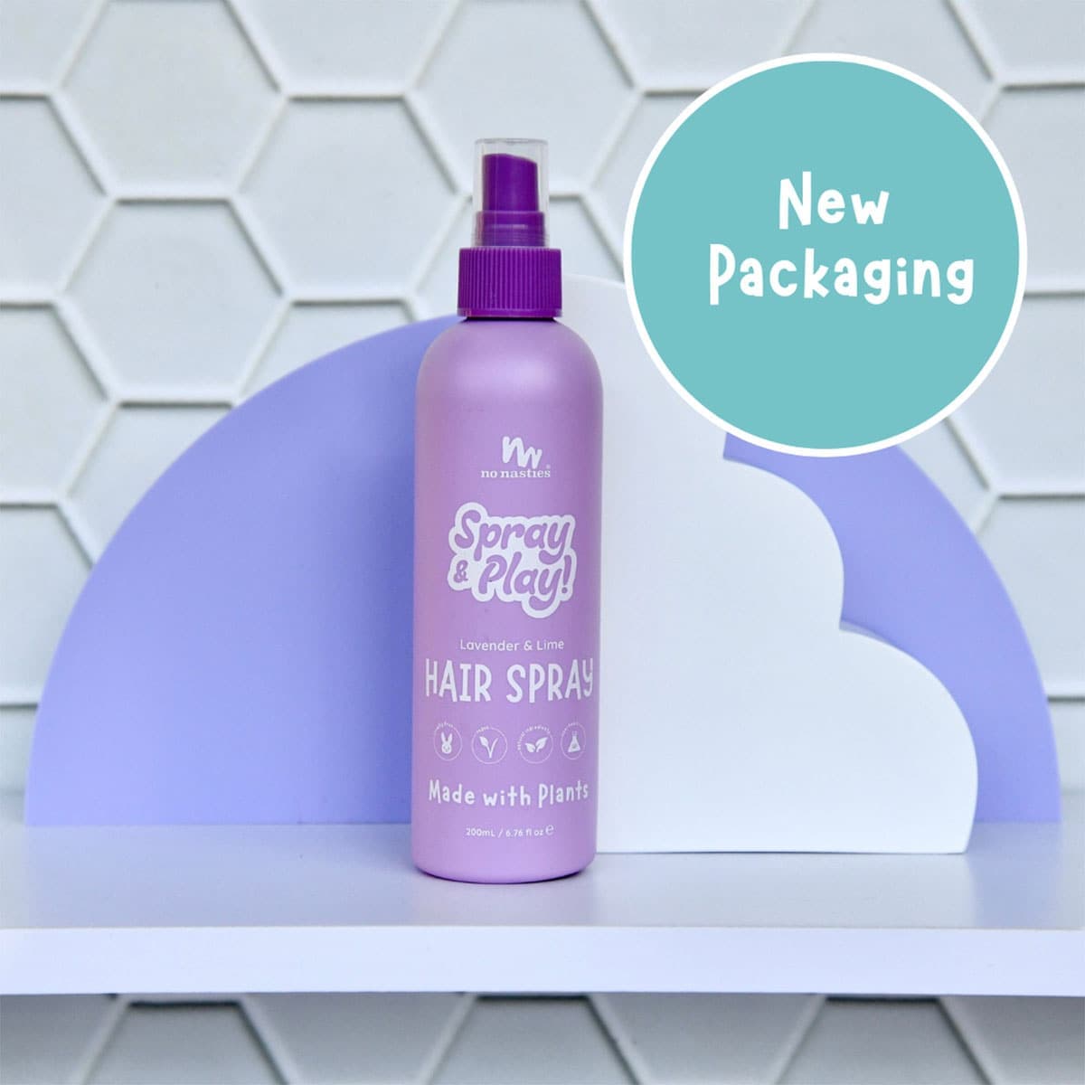 Thumbnail No Nasties Kids Plant Based Hair Spray Lavender & Lime 200ml