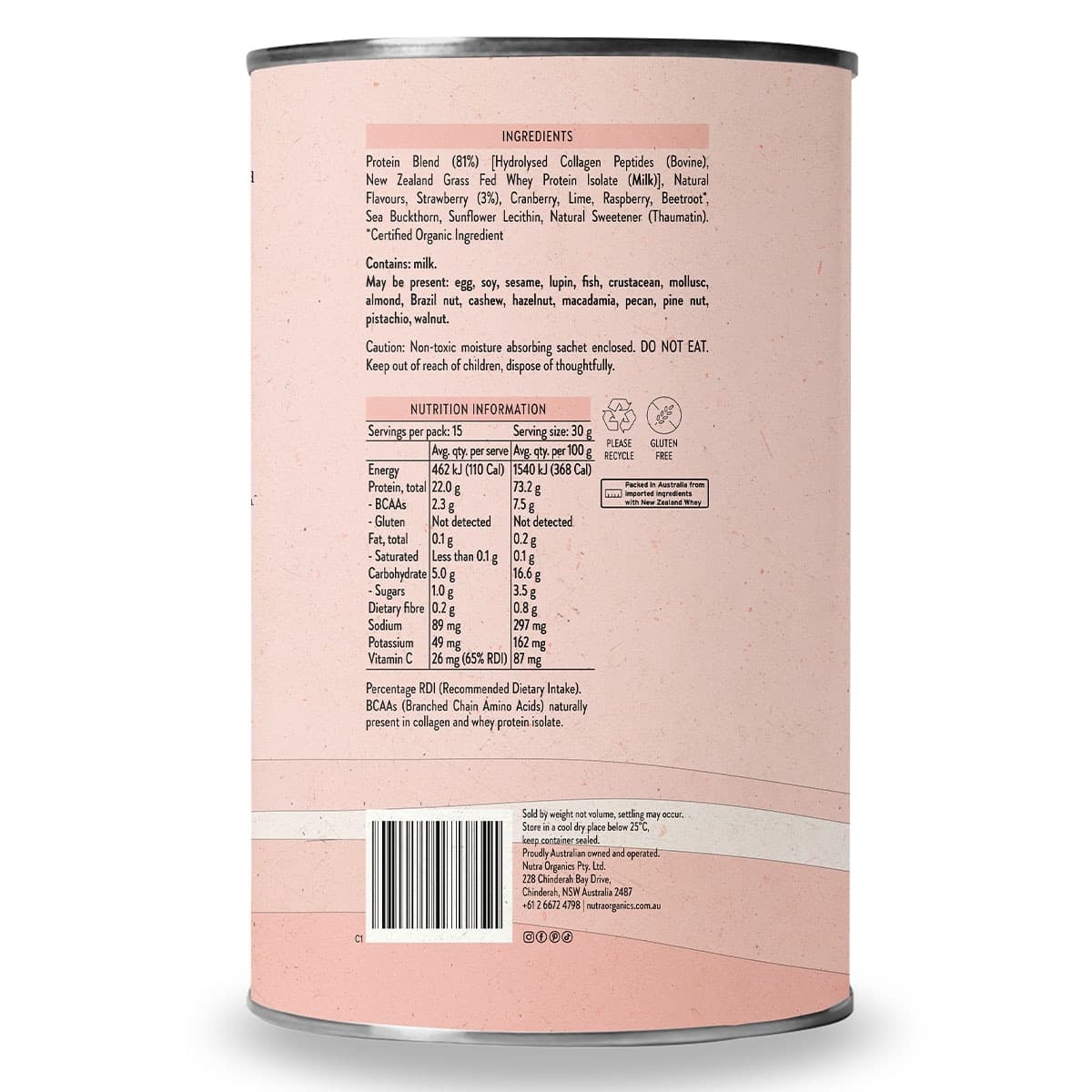 Thumbnail Nutra Naturals Protein Water Berry Bliss 450g