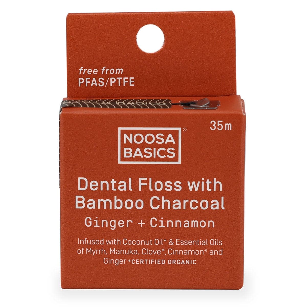 Thumbnail Noosa Basics Dental Floss with Bamboo Charcoal - Ginger + Cinnamon 35m