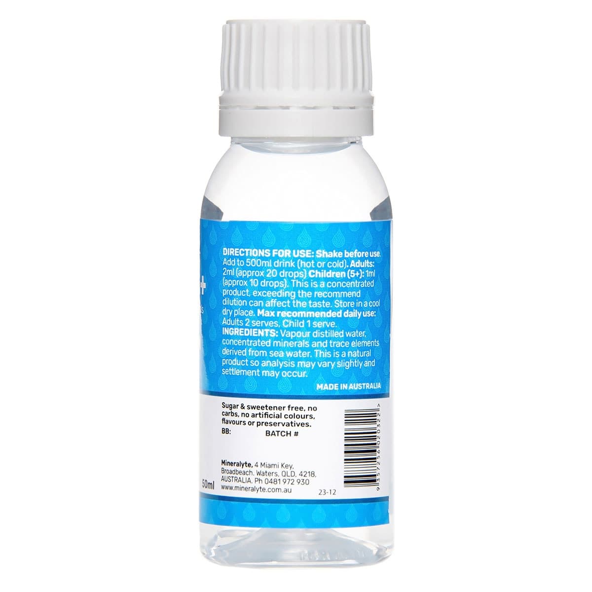 Thumbnail Mineralyte Hydrate+ Hydration Drops Unflavoured 50ml