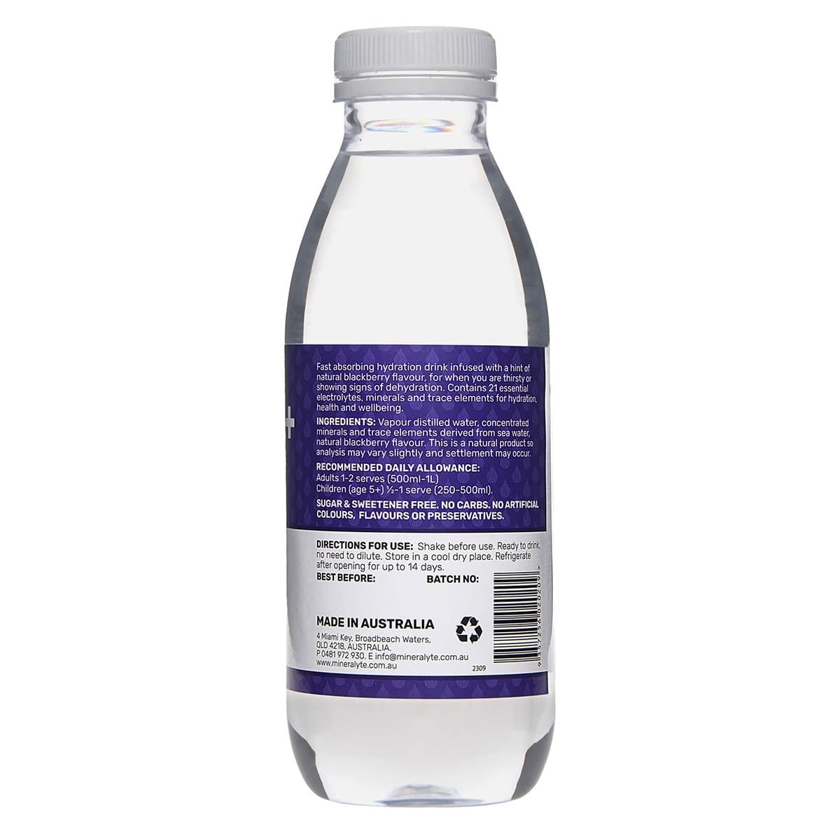 Thumbnail Mineralyte Hydrate+ Ready To Drink Blackberry 500ml