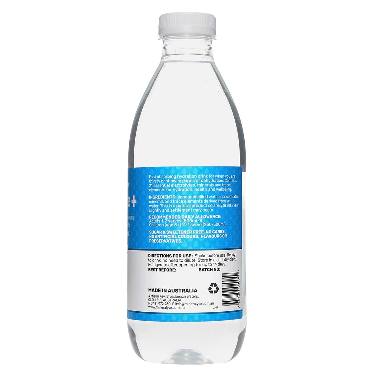 Thumbnail Mineralyte Hydrate+ Ready To Drink Unflavoured 1 Litre