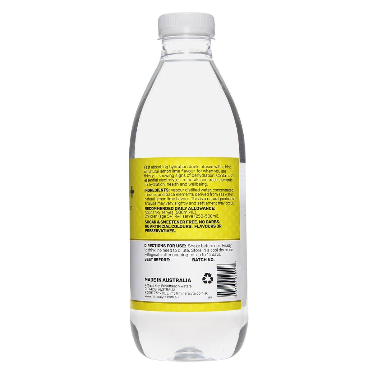 Thumbnail Mineralyte Hydrate+ Ready To Drink Lemon/Lime 1 Litre