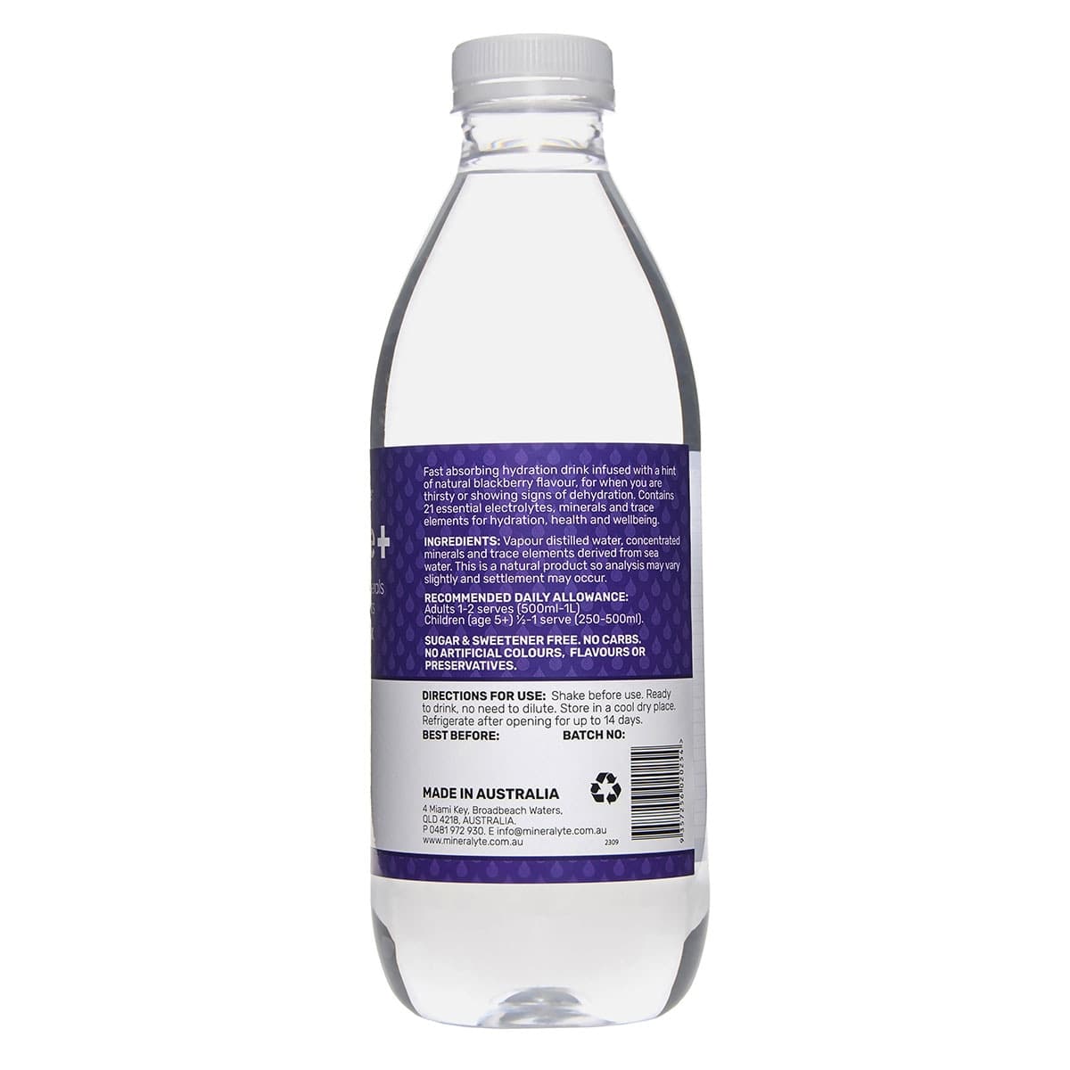 Thumbnail Mineralyte Hydrate+ Ready To Drink Blackberry 1 Litre