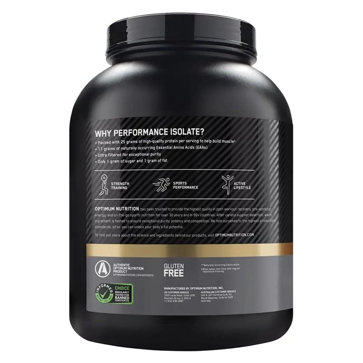 Thumbnail Optimum Nutrition Performance Isolate Protein Chocolate 2.28Kg