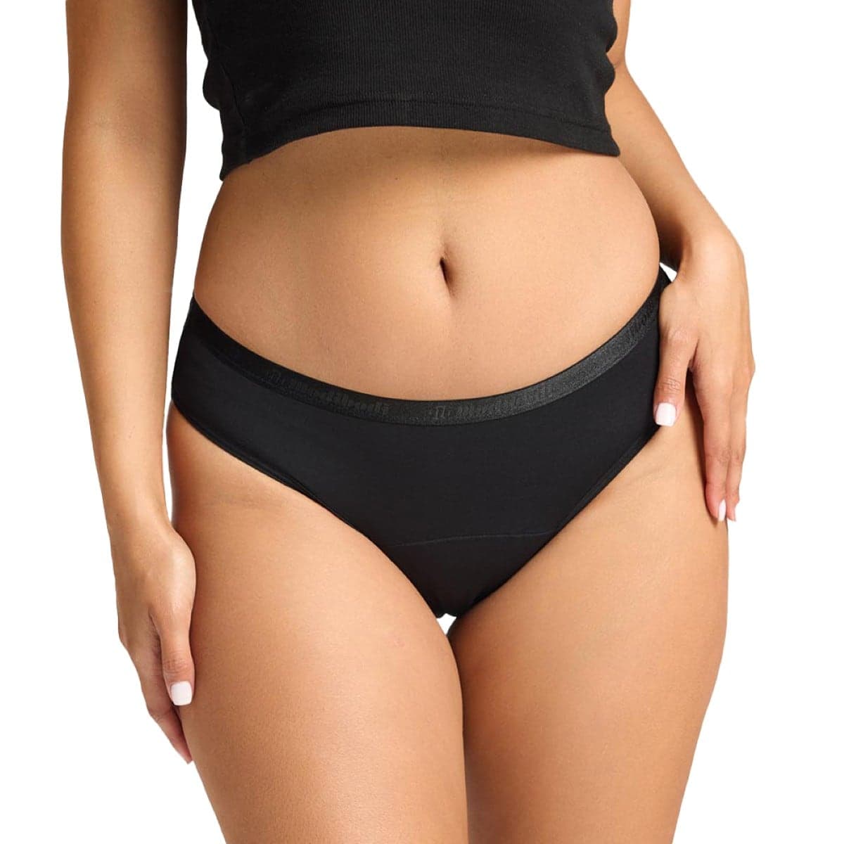 Thumbnail Modibodi Classic Bikini Light-Moderate Black 06/2XS