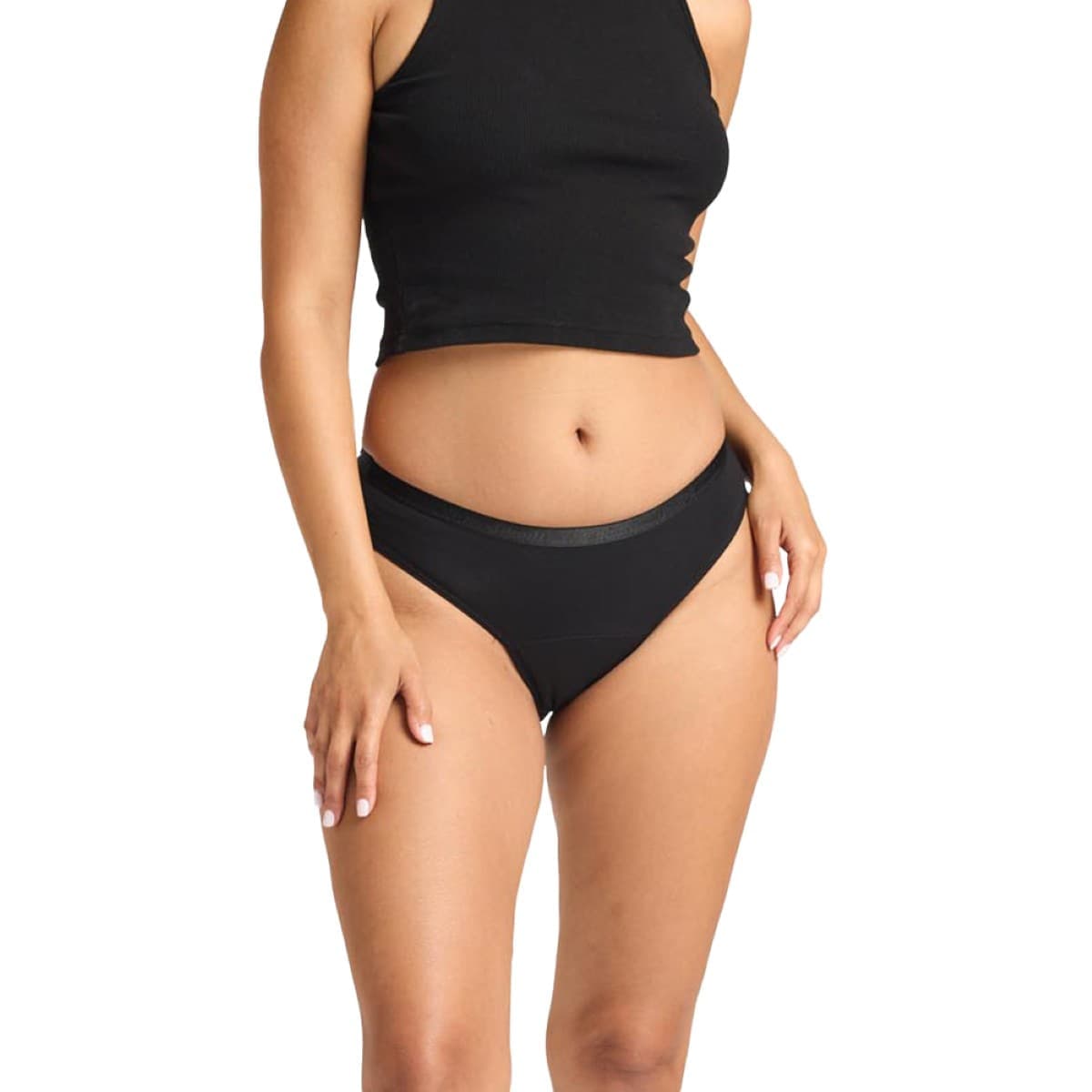 Thumbnail Modibodi Classic Bikini Light-Moderate Black 08/XS
